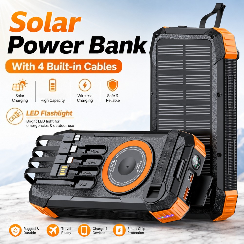 New 50000mAh Solar Power Bank  - огляд і ціна Solar Emergency Charger