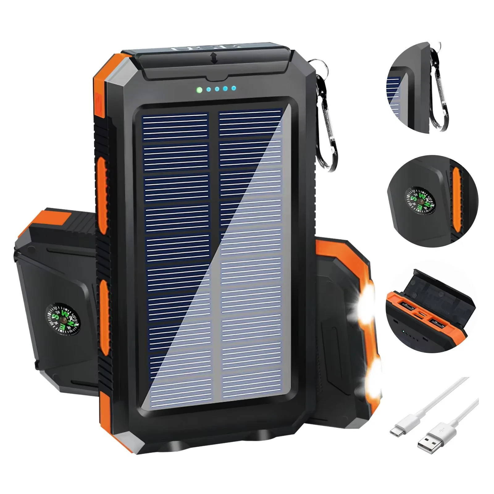 Waterproof Solar Power Bank 20 - огляд і ціна Solar Emergency Charger