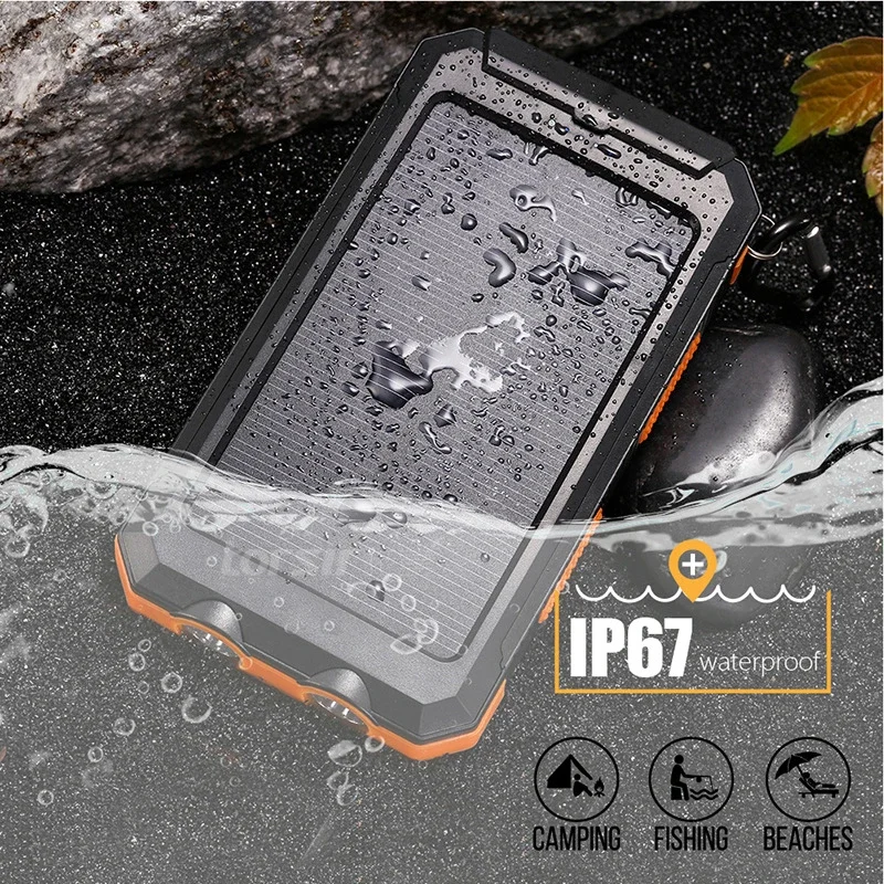 Waterproof Solar Power Bank 20 - огляд і ціна Solar Emergency Charger