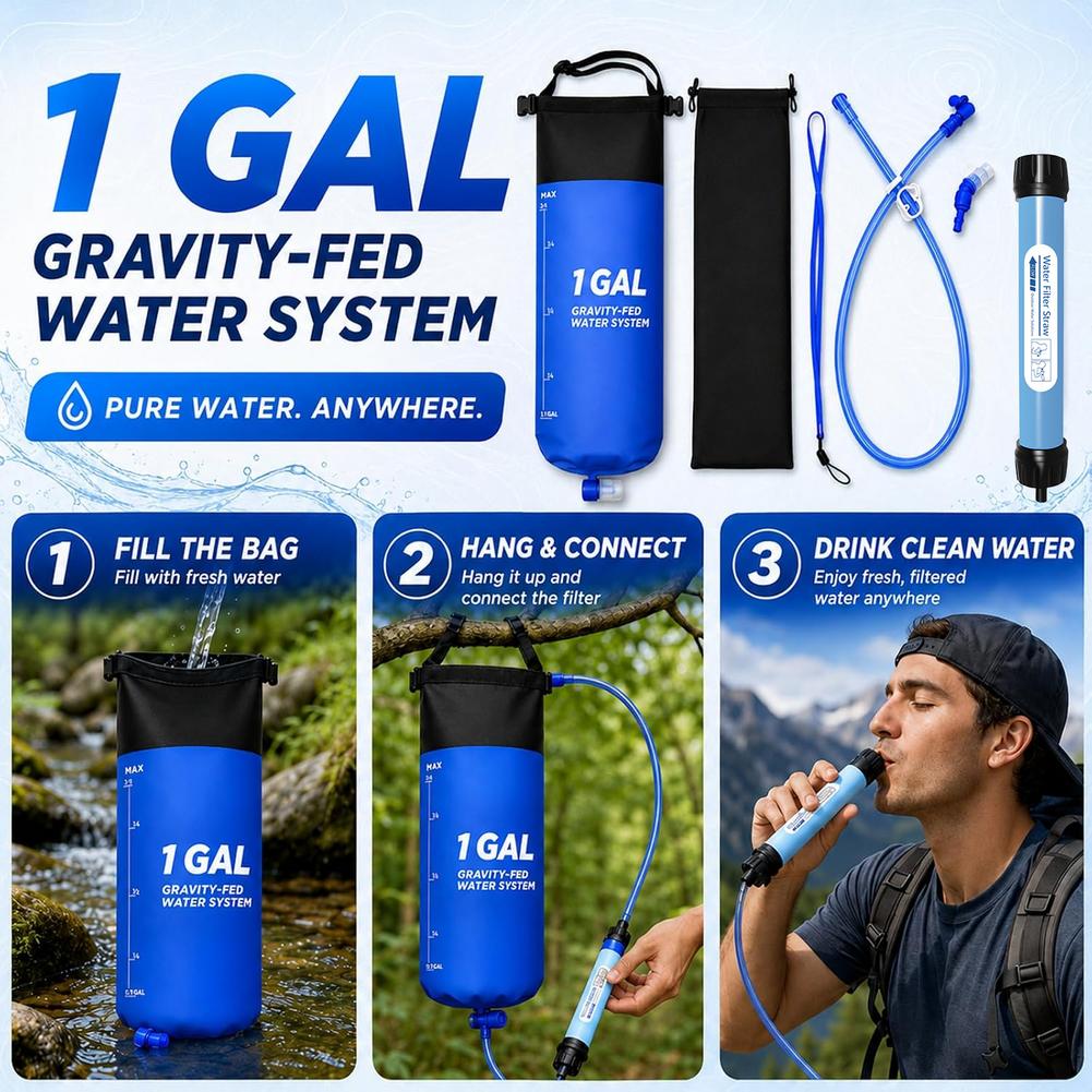 1 Gal Gravity Water Filter Bag - огляд і ціна Bivy Bag Emergency